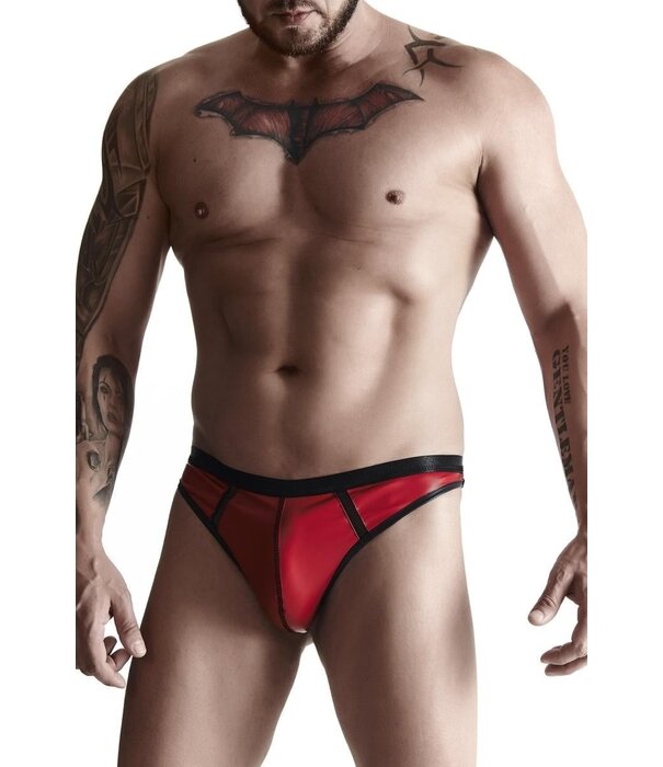 * RFP Wetlook herenstrings met decoratieve elastische type aan de voorkant