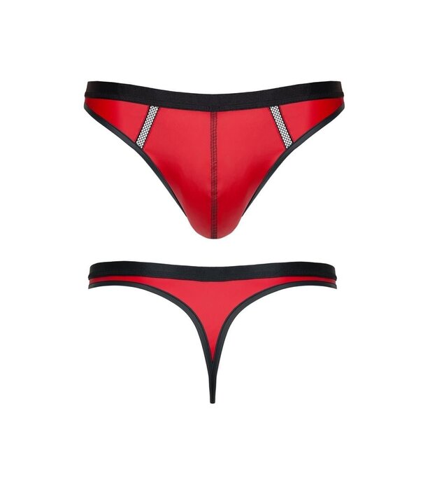 * RFP Wetlook herenstrings met decoratieve elastische type aan de voorkant