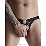 Jock strap met decoratief element aan de voorkant en flexibele sluiting