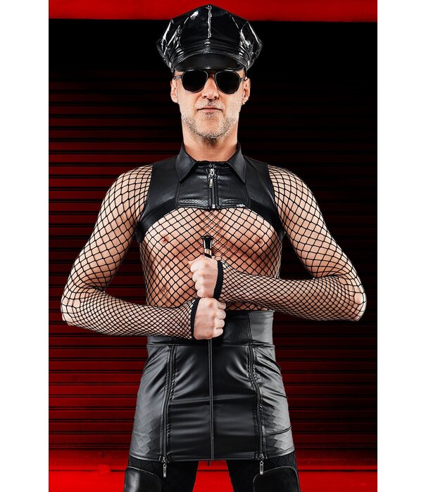 * RFP  Stretch wetlook rokje van het merk Regnes Fetish Planet