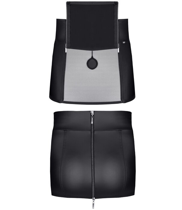 * RFP  Stretch wetlook rokje van het merk Regnes Fetish Planet