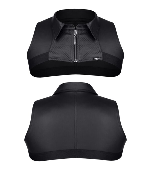 * RFP Korte top in militaire stijl. Met decoratieve ritssluiting aan de voorkant.