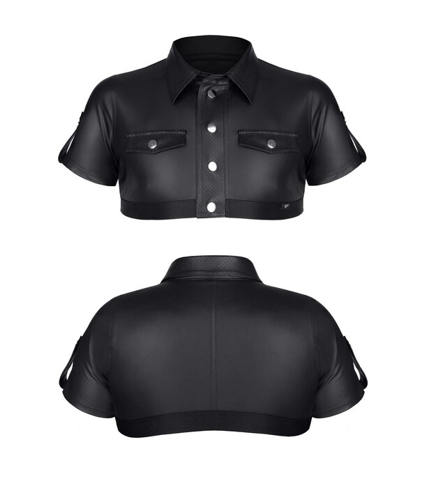 * RFP Korte borst-shirt in militaire stijl. Met decoratieve ritssluiting aan de voorkant.