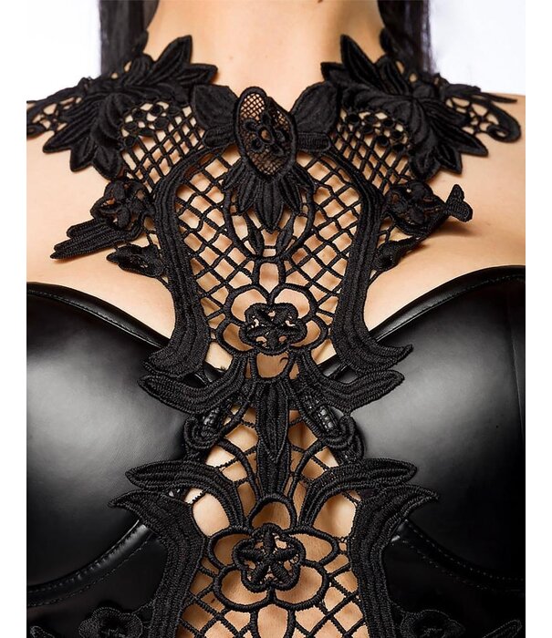 * SARESIA Sexy wetlook gogo setje  met kant