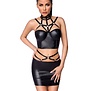 Kinky wetlook gogo setje met straps