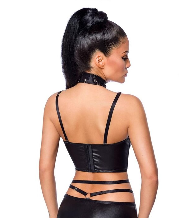 * SARESIA Kinky wetlook gogo setje  met straps