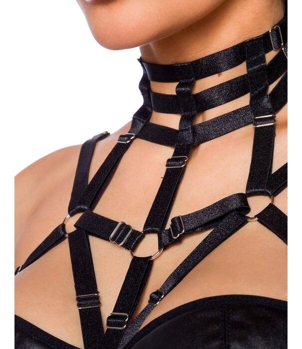 * SARESIA Kinky wetlook gogo setje  met straps