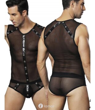 2-delige Heren set van tule met lak