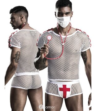 3-delige Heren dokters kostuum