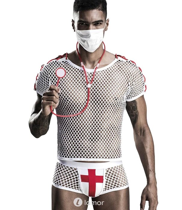 * SARESIA 3-delige Heren dokters kostuum van het merk Saresia