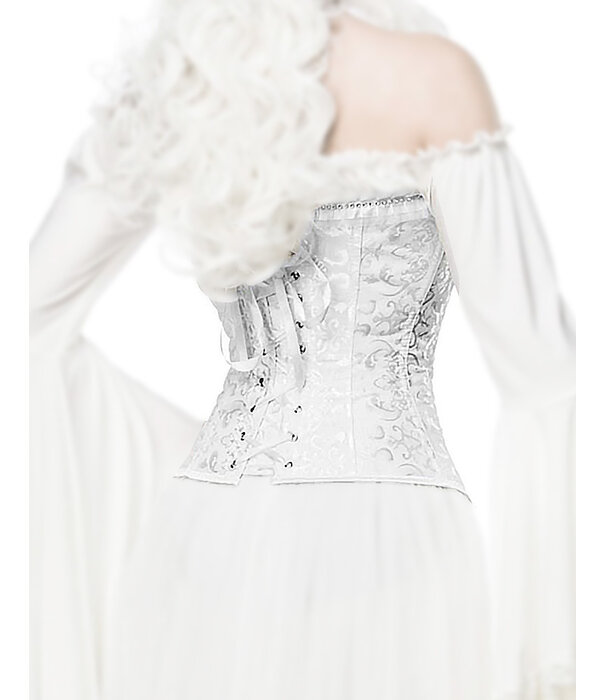 Wit satijnen korset in barok