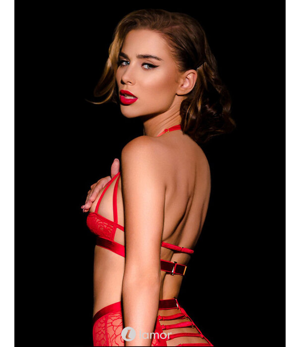 * Oh My G Rode halve cup Beha, PS79518 van het label Paris