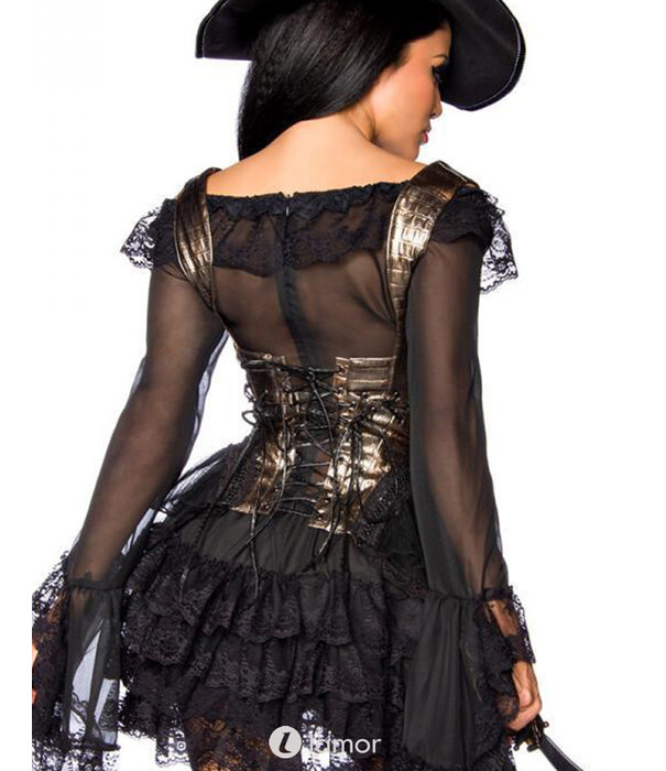 Korset dat gecombineerd kan worden met steampunk of Piraten kostuum