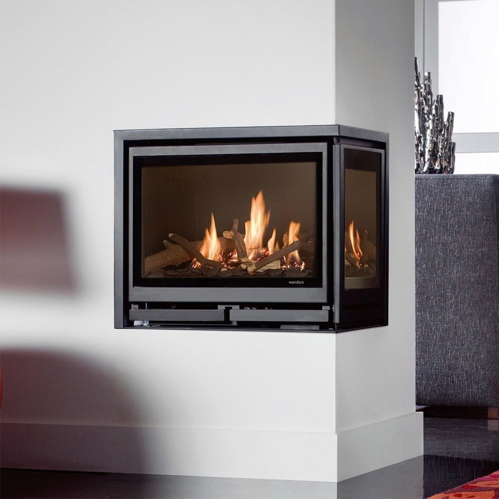 Wanders Fires & Stoves Wanders Square 60 Hoek inzet gas