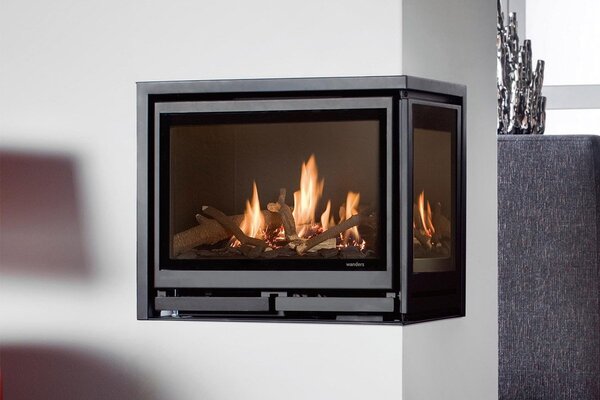 Wanders Fires & Stoves Wanders Square 60 Hoek inzet gas