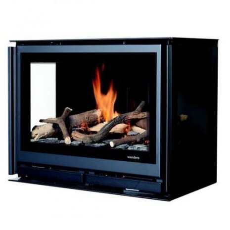 Wanders Fires & Stoves Wanders Square 60 driezijdig inzet gas