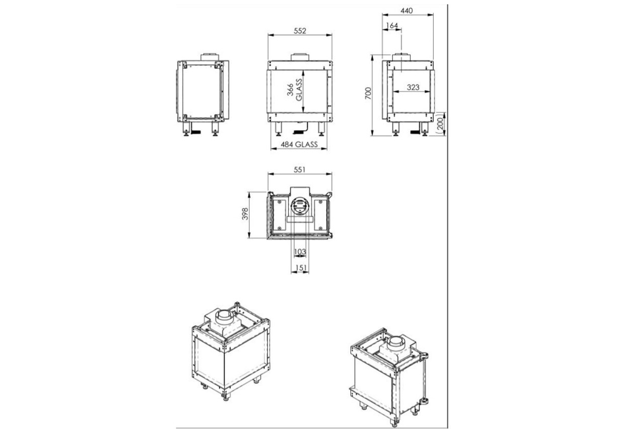 Wanders Fires & Stoves Wanders Danta 500 hoek