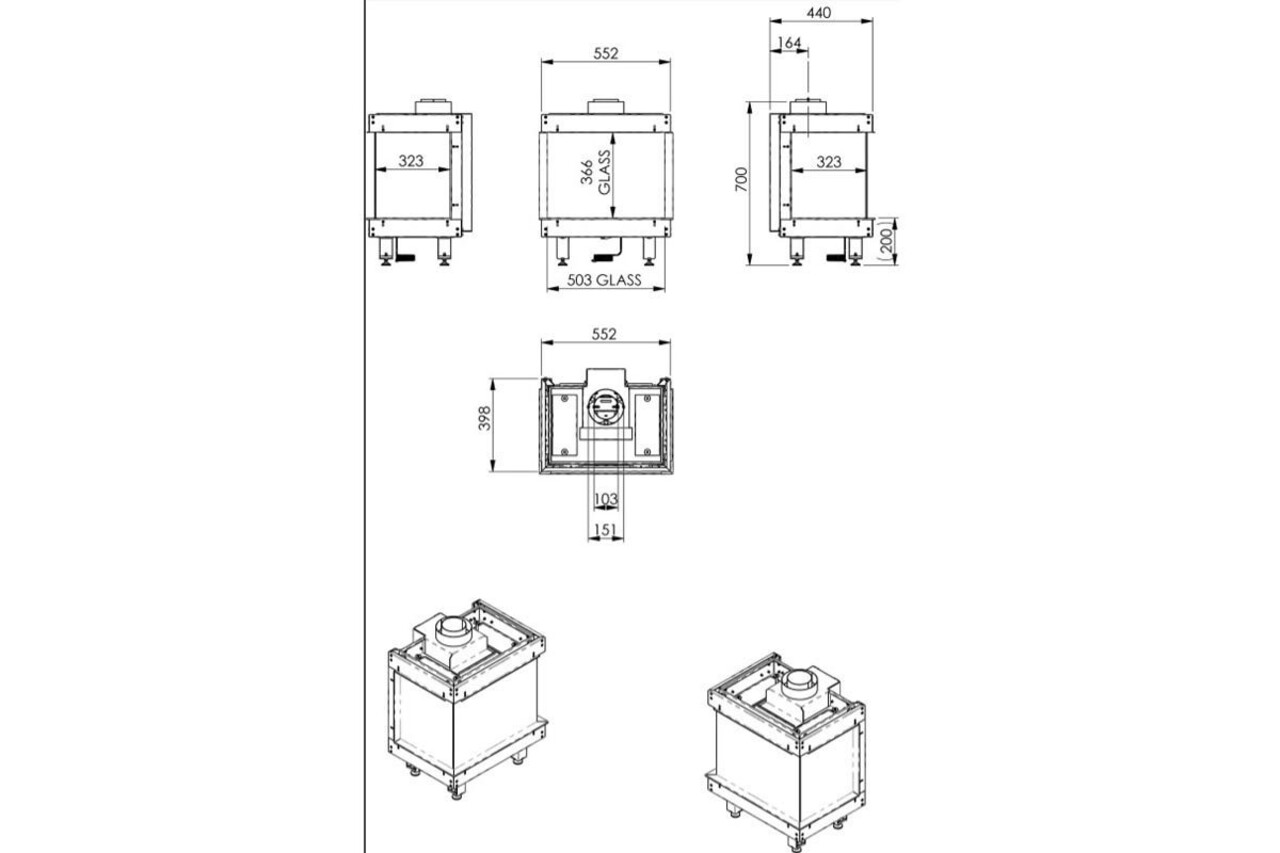 Wanders Fires & Stoves Wanders Danta 500 driezijdig
