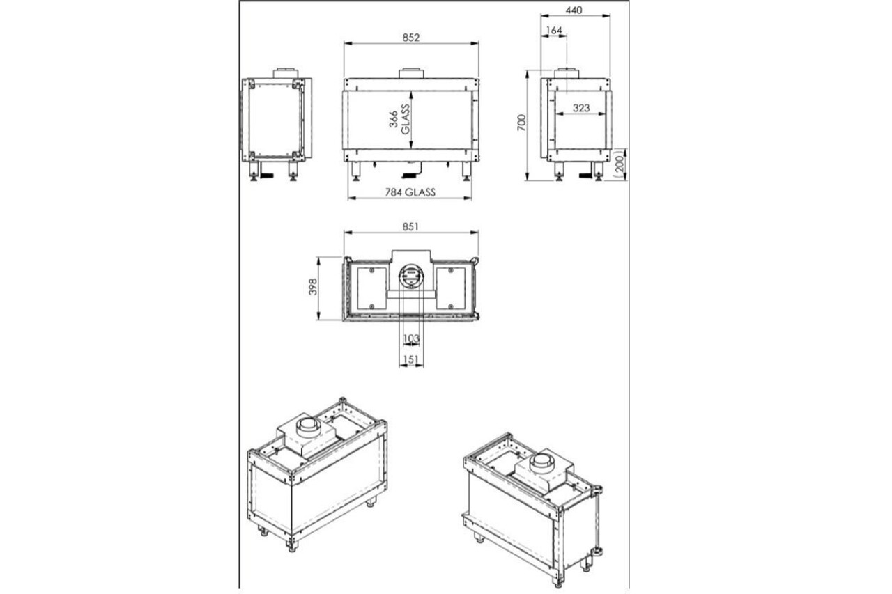 Wanders Fires & Stoves Wanders Danta 800 hoek