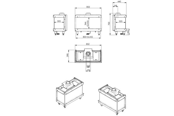 Wanders Fires & Stoves Wanders Danta 800 driezijdig