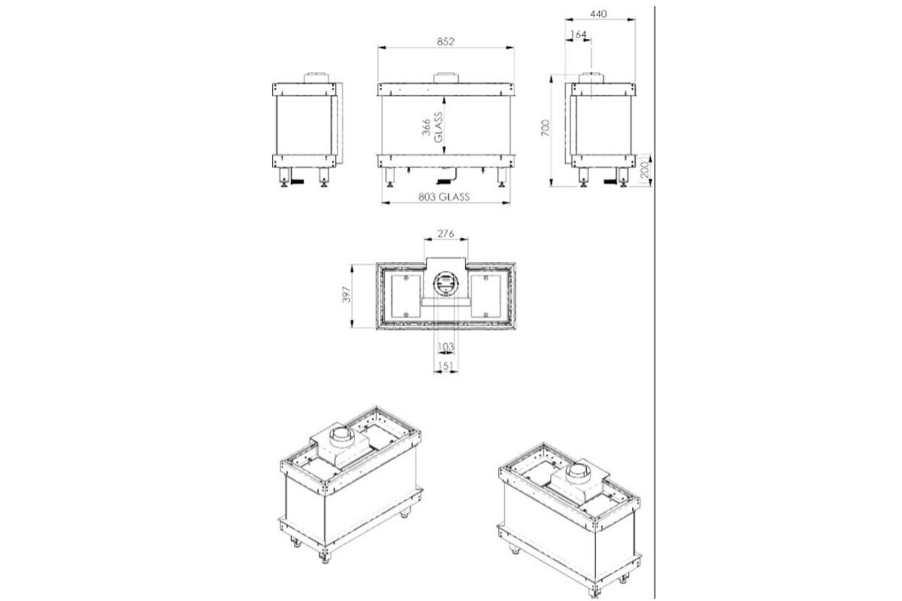 Wanders Fires & Stoves Wanders Danta 800 vijfzijdig
