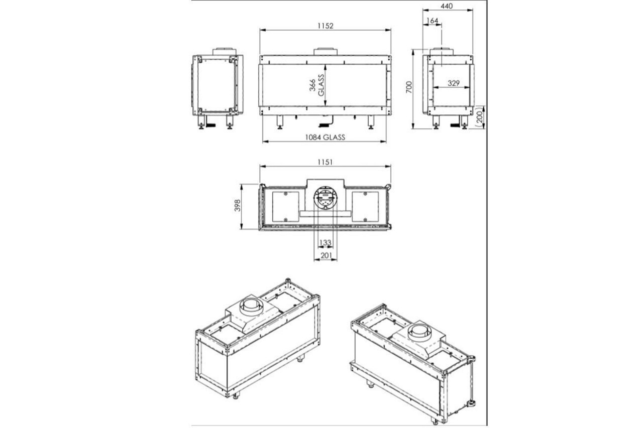 Wanders Fires & Stoves Wanders Danta 1100 hoek