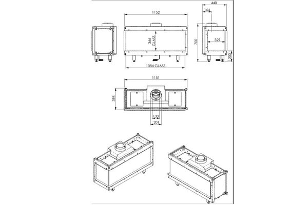 Wanders Fires & Stoves Wanders Danta 1100 hoek