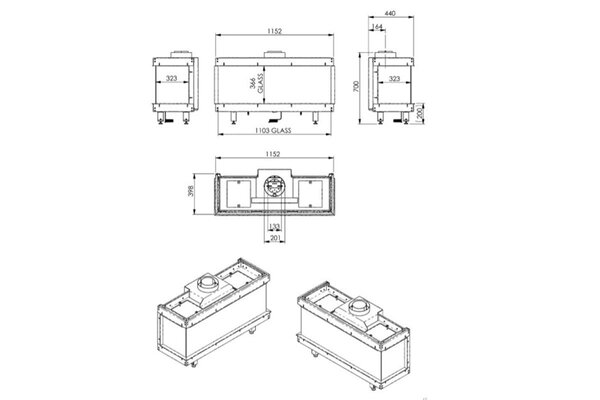 Wanders Fires & Stoves Wanders Danta 1100 driezijdig