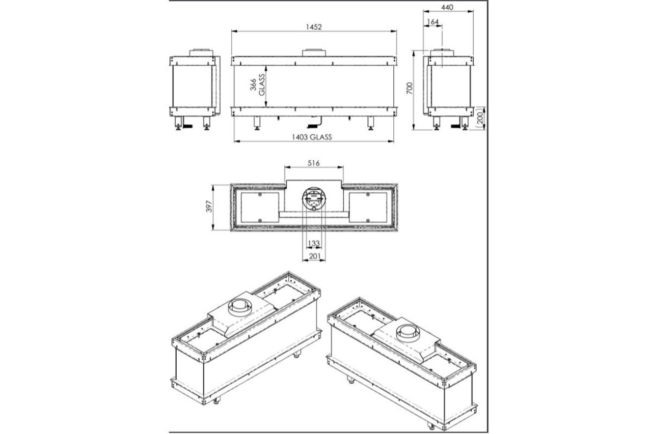 Wanders Fires & Stoves Wanders Danta 1400 vijfzijdig