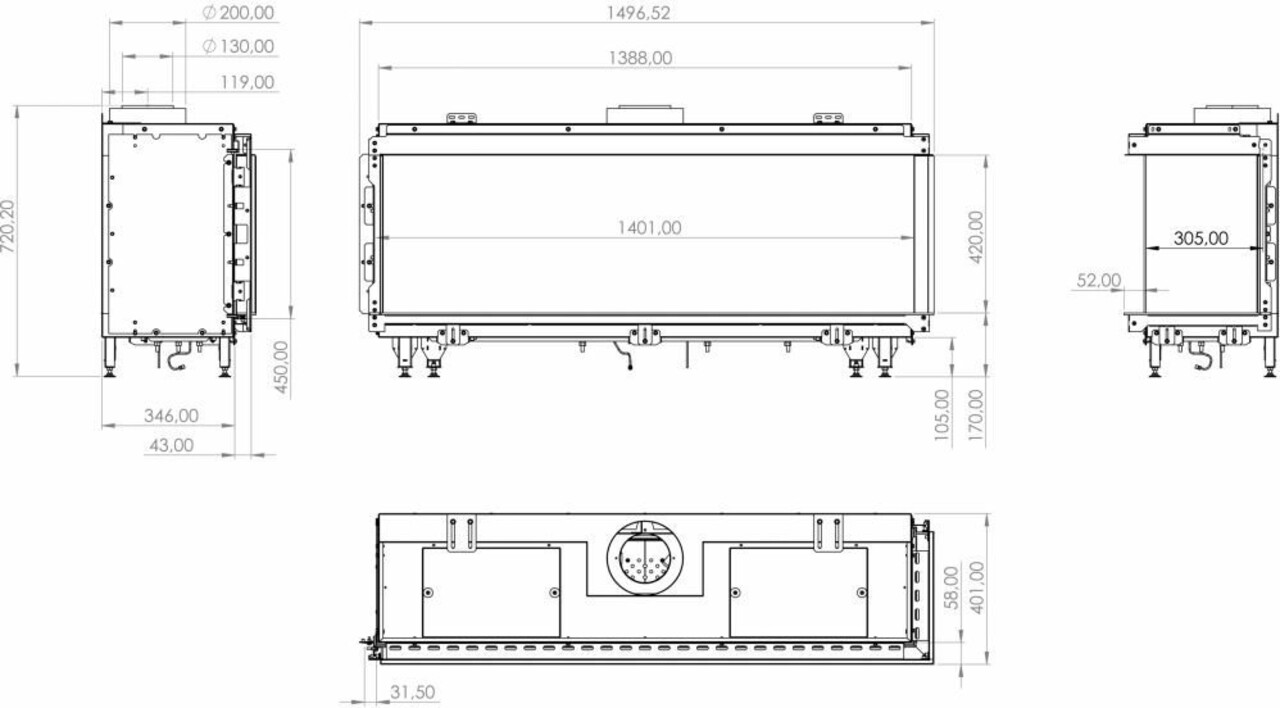 Element4 Element4 Bidore 140 Quad Burner gashaard