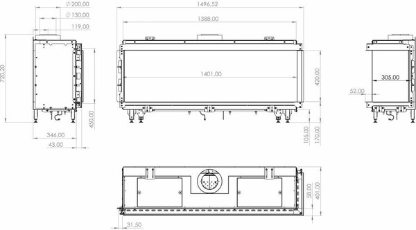 Element4 Element4 Bidore 140 Quad Burner gashaard
