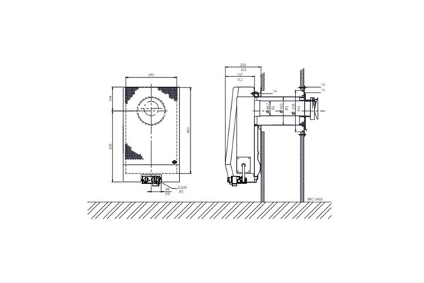 Dru DRU Art 2 gevelkachel excl. muurdoorvoer