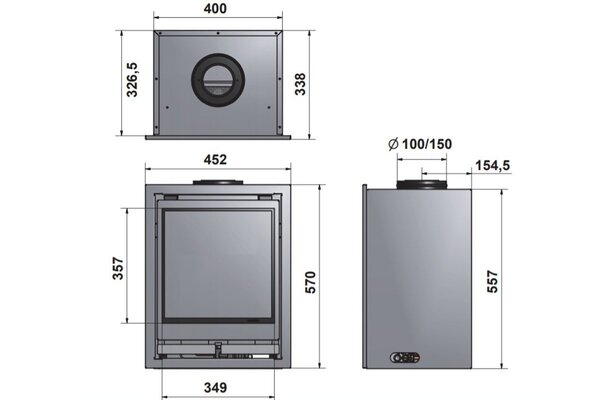 Wanders Fires & Stoves Wanders Square 40 front inzet gas Wanders Fires & Stoves Wanders Square 40 front inzet gas
