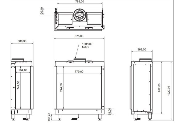 Wanders Fires & Stoves Wanders Lenga 800 hoek