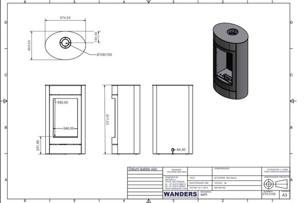 Wanders Fires & Stoves Wanders Tali gaskachel