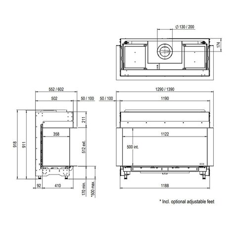 Faber Faber Matrix 1050/500 III Driezijdig Faber Faber Matrix 1050/500 III Driezijdig