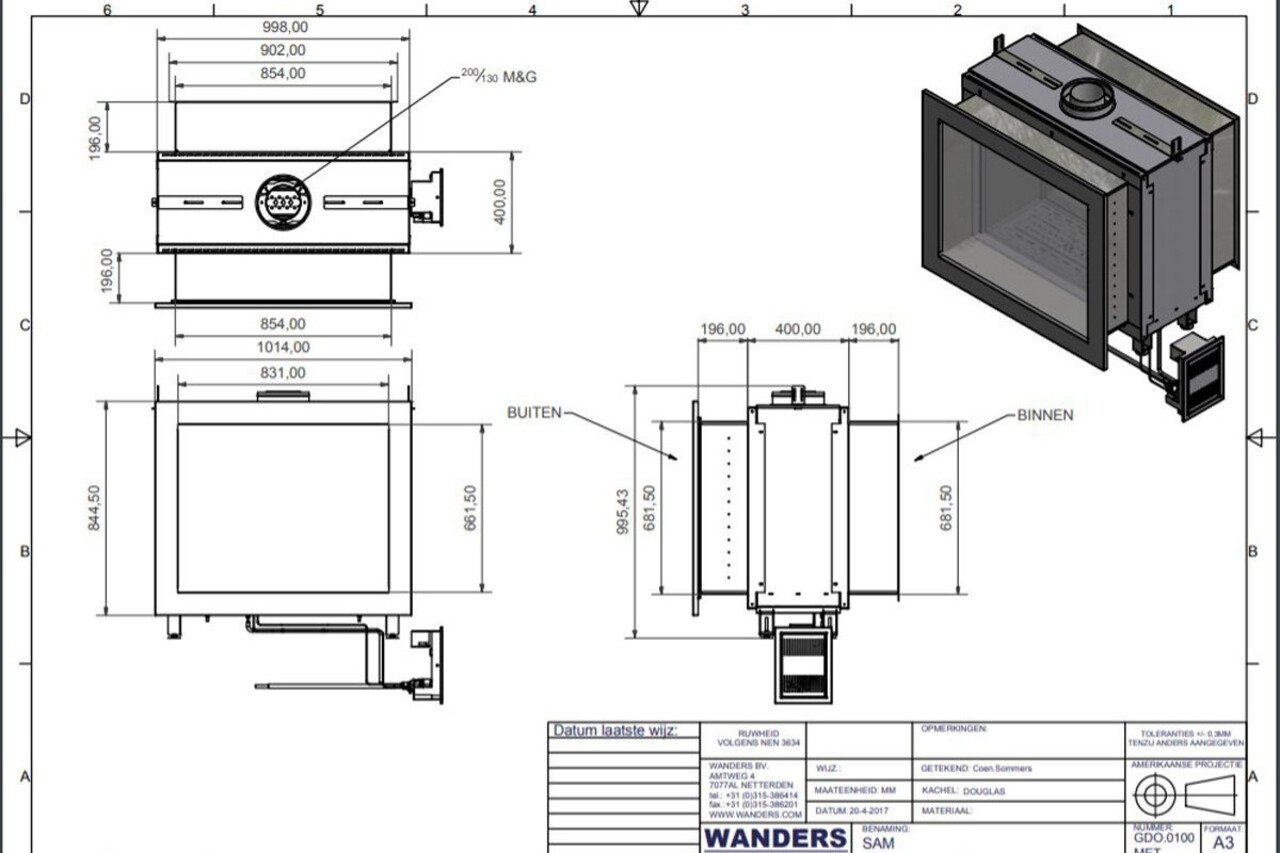 Wanders Fires & Stoves Wanders Douglas Tunnel inside/outside