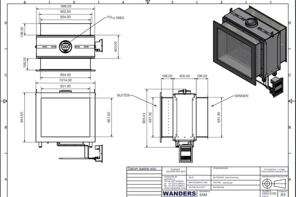 Wanders Fires & Stoves Wanders Douglas Tunnel inside/outside