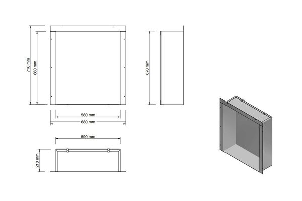 Xaralyn Xaralyn Bio-Ethanol haard | inbouw unit L Xaralyn Xaralyn Bio-Ethanol haard | inbouw unit L