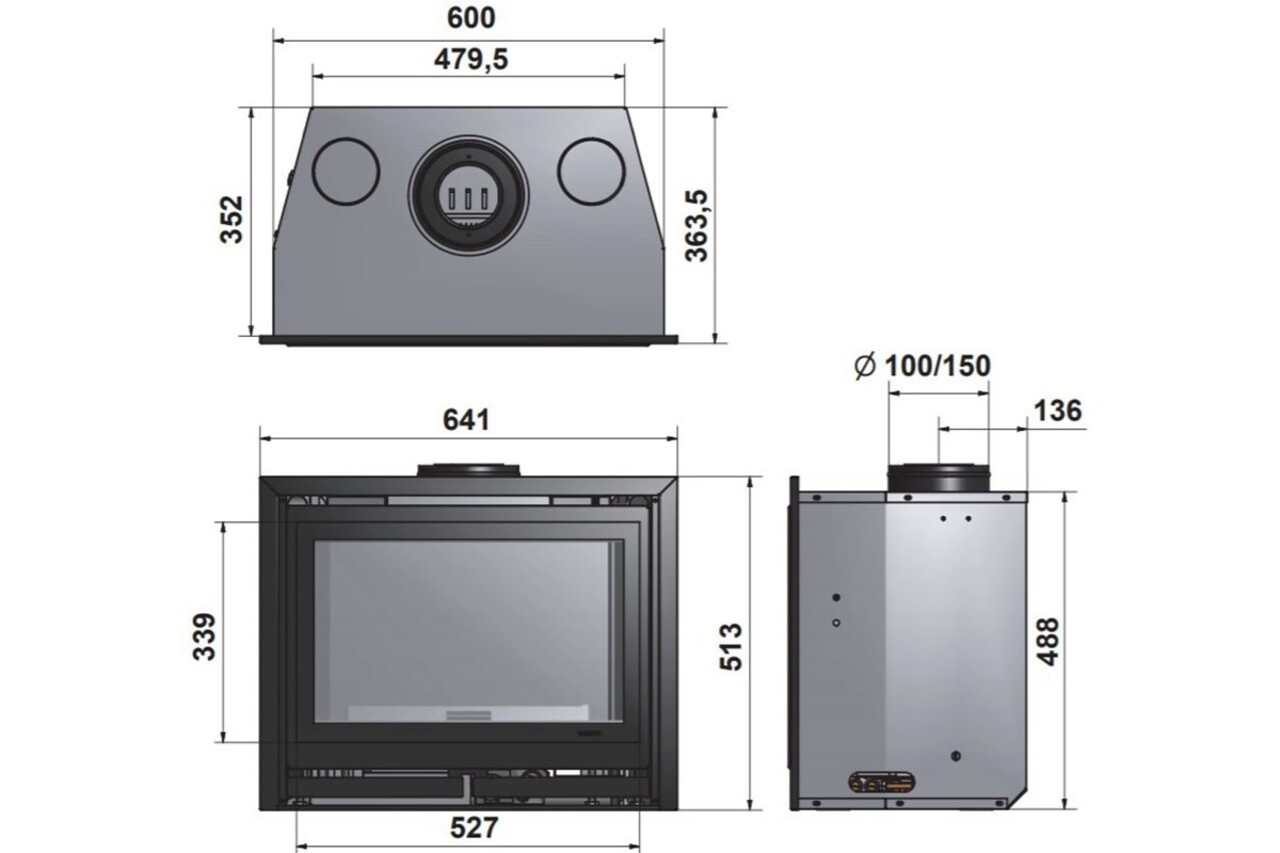 Wanders Fires & Stoves Wanders Square 60 Front inzet gas Wanders Fires & Stoves Wanders Square 60 Front inzet gas