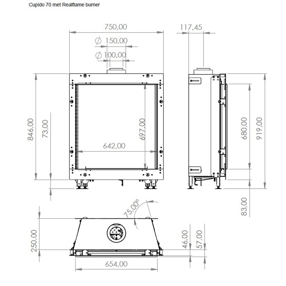 Element4 Element4 Cupido 70 realflame burner Element4 Element4 Cupido 70 realflame burner