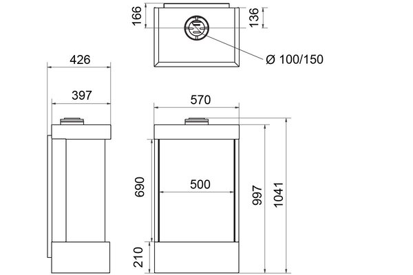 Wanders Fires & Stoves Wanders Larix gaskachel hangend