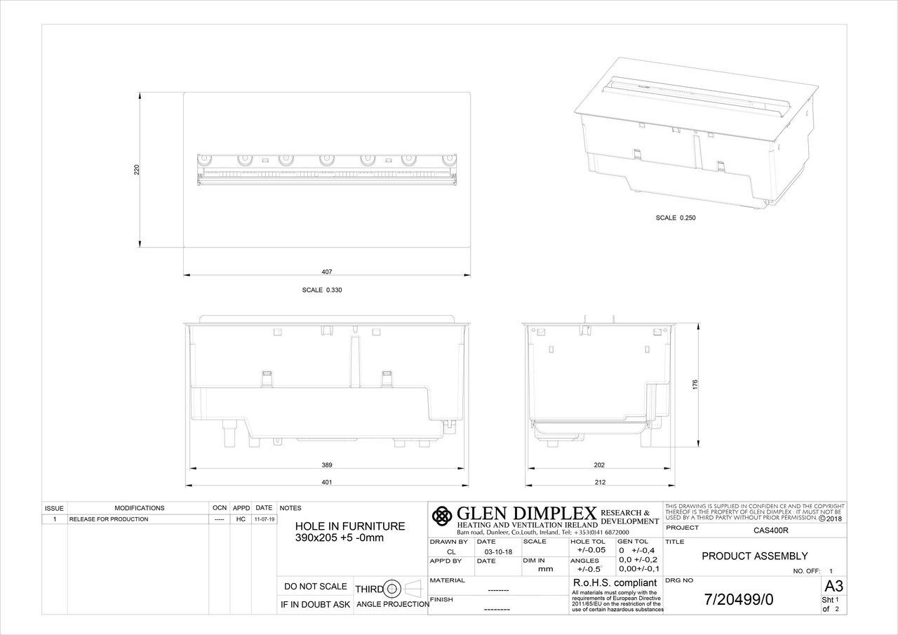 Dimplex Dimplex Opti-myst Cassette 400/600 LED elektrische haard (excl. houtset) Dimplex Dimplex Opti-myst Cassette 400/600 LED elektrische haard (excl. houtset)