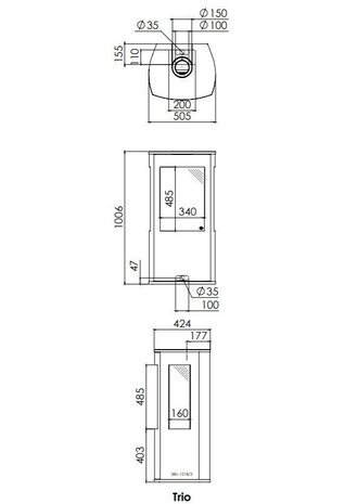 Dru DRU Trio gaskachel