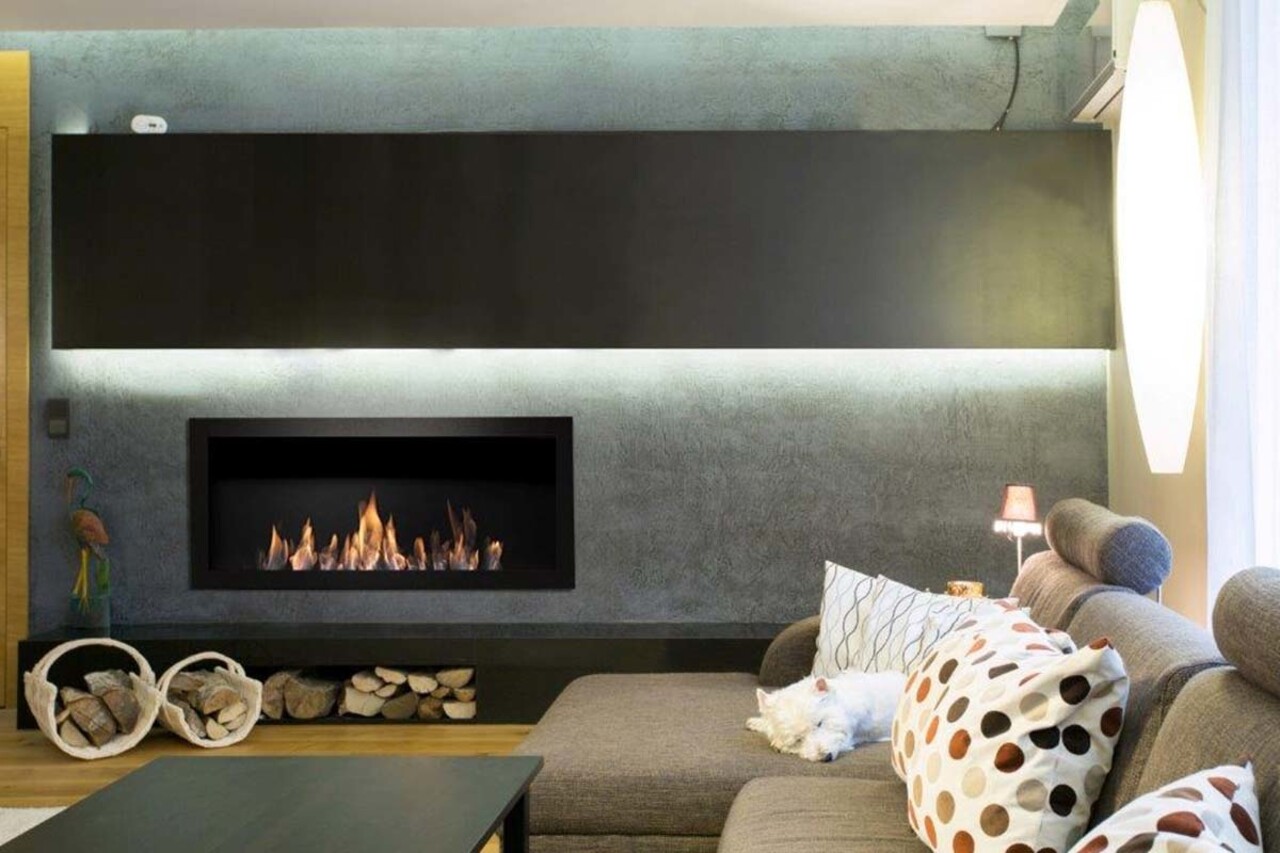 Icon Fires Icon Fires Slimline Firebox 1350 met Slimline 1100 Brander