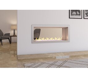 Icon Fires Icon Fires Double Sided Slimline Firebox 1100 met Slimline 800 Brander Icon Fires Icon Fires Double Sided Slimline Firebox 1100 met Slimline 800 Brander