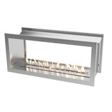 Icon Fires Icon Fires Double Sided Slimline Firebox 1350 met Slimline 1100 Brander