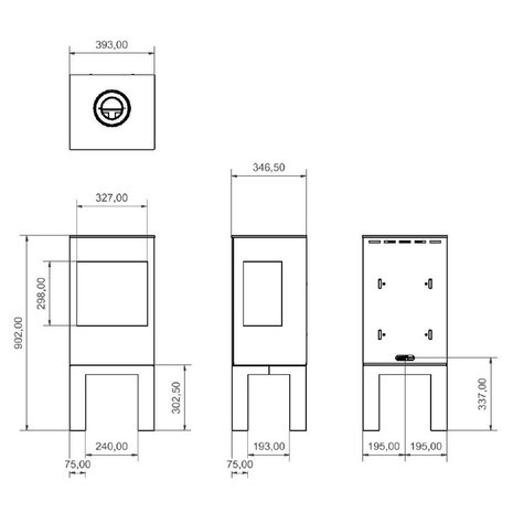 Wanders Fires & Stoves Wanders Onyx Original gaskachel