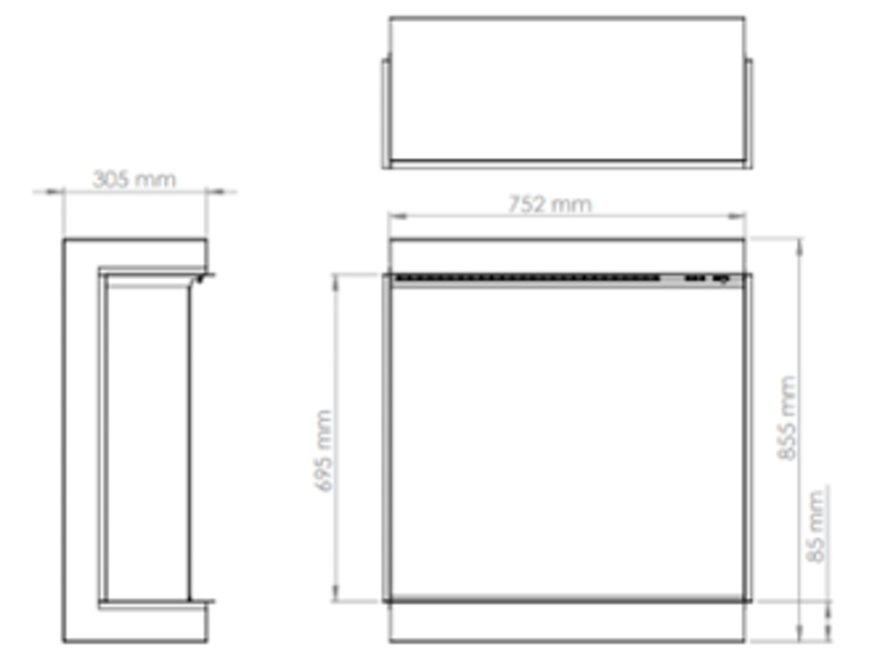 Charlton & Jenrick Charlton & Jenrick 4D Ecoflame i-  750e Deep Smart App Corner