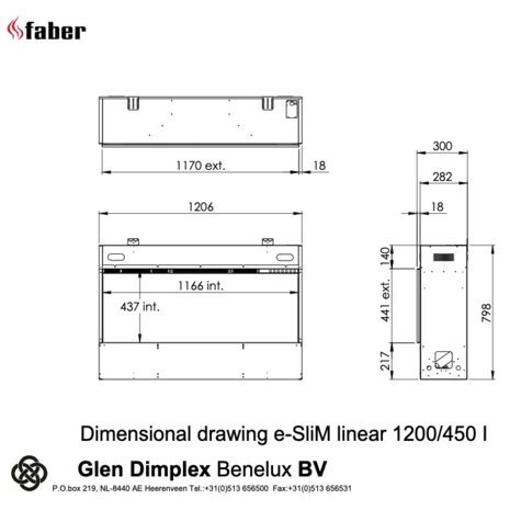 Faber Faber e-Slim Linear 1200/450 l